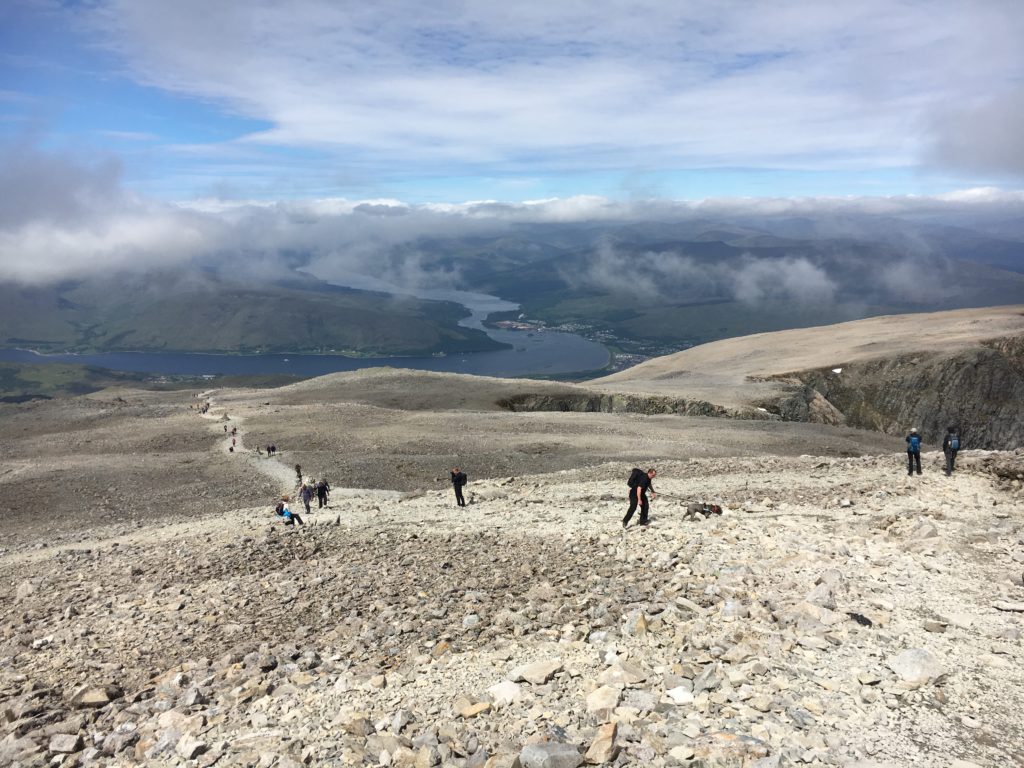 The "moonscape" plateau near the summit of Ben Nevis